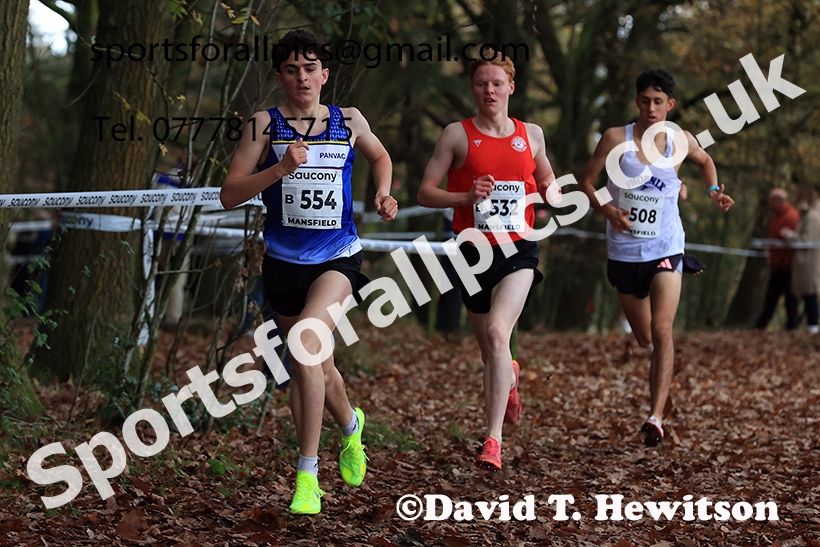 Junior Mens 2024 National Cross Country Relays, Berry Hill Park, Mansfield.   Photo: David T. Hewitson/Sports for All Pics